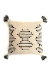Bit Of Meraki Amaira Throw Pillow In Natural / Black
