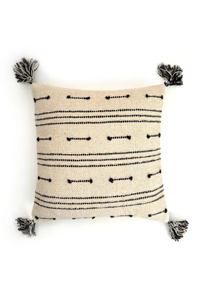 Bit Of Meraki Siara Throw Pillow In Natural / Black