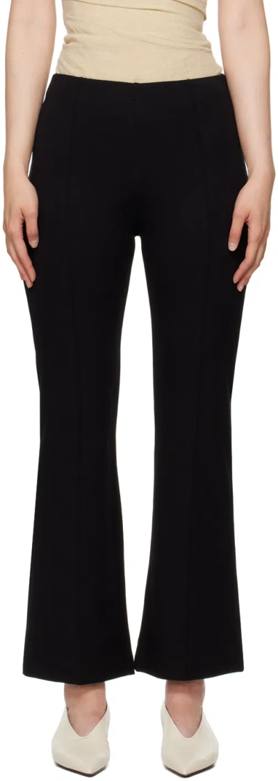 Bite Black Flared Trousers In Black 0999