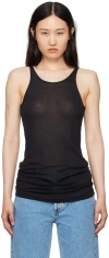 Bite Black Transparent Tank Top In Black 0999