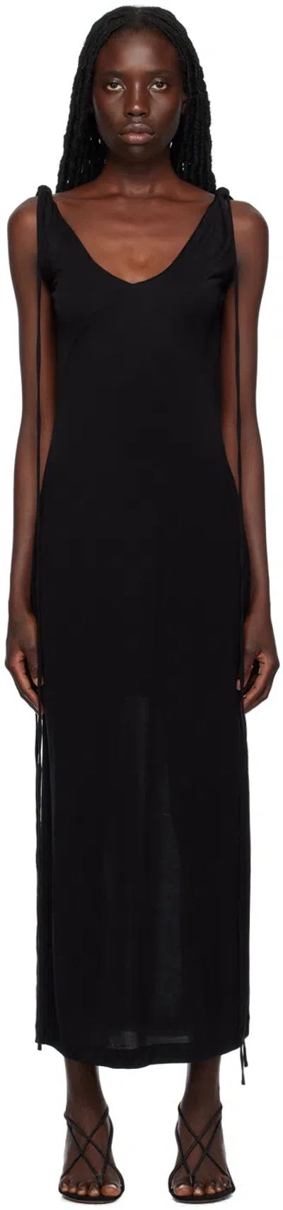 Bite Black Twisted Midi Dress In Black 0999