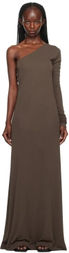 Bite Brown Point Maxi Dress In Dark Nut 0045