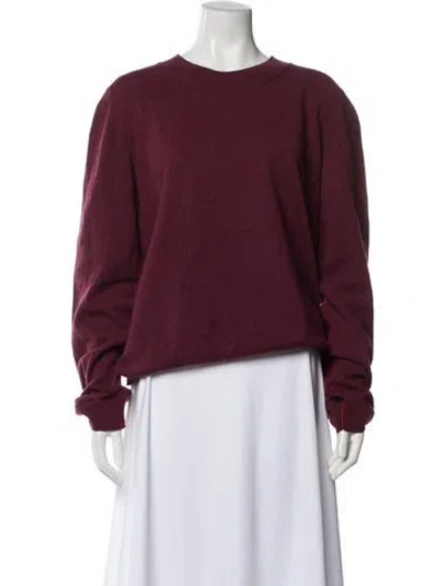 Pre-owned Bite Cashmere Crew Neck Sweater In Burgundy