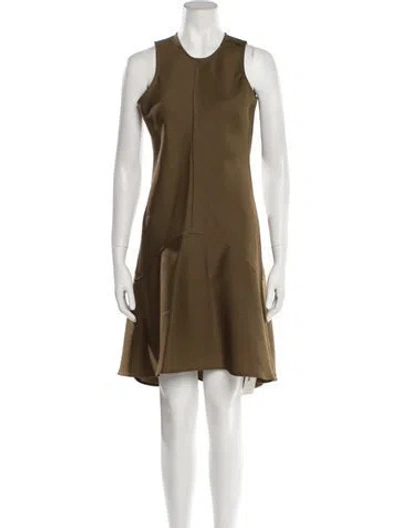 Pre-owned Bite Crew Neck Knee-length Dress W/ Tags In Brown