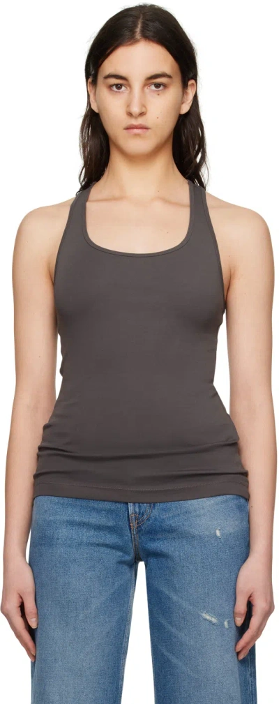Bite Grey Tendu Tank Top In Forged Iron