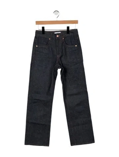 Pre-owned Bite High-rise Straight Leg Jeans In Blue