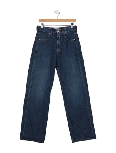 Pre-owned Bite High-rise Wide Leg Jeans In Blue