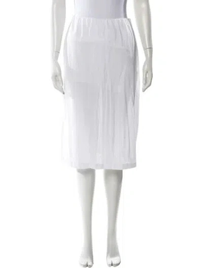 Pre-owned Bite Knee-length Skirt In White
