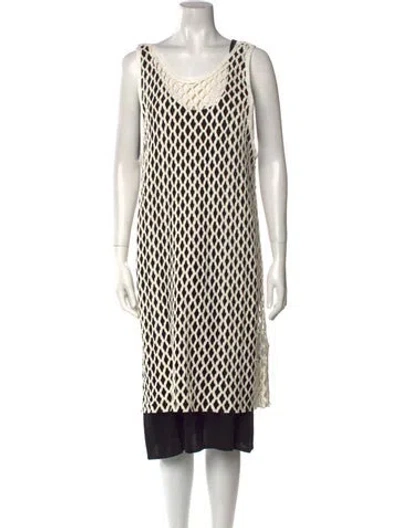 Pre-owned Bite Lace Midi Length Dress W/ Tags In Neutral