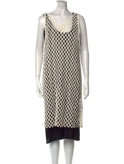 Pre-owned Bite Lace Midi Length Dress W/ Tags In Neutral