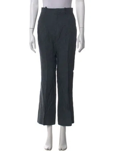 Pre-owned Bite Linen Flared Pants In Gray