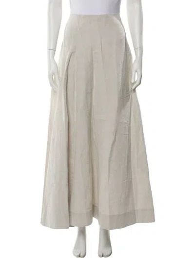 Pre-owned Bite Linen Long Skirt W/ Tags In Neutral