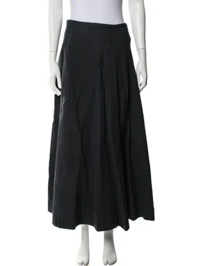 Pre-owned Bite Linen Midi Length Skirt In Blue