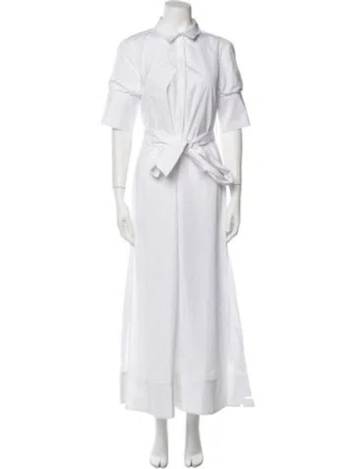 Pre-owned Bite Long Dress In White