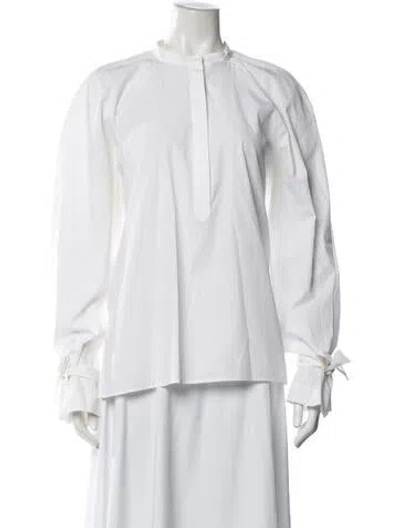 Pre-owned Bite Long Sleeve Top In White