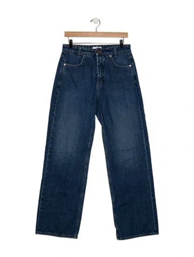 Pre-owned Bite Mid-rise Straight Leg Jeans In Blue