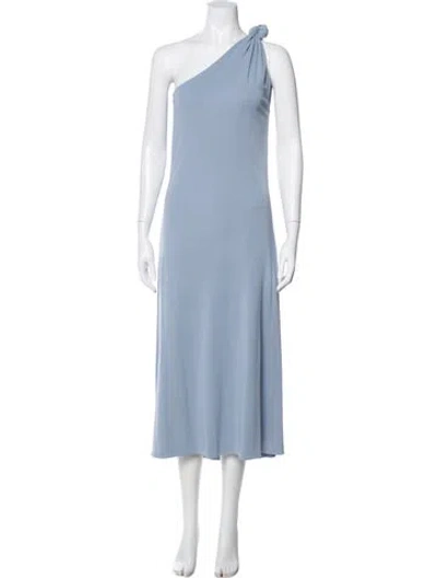 Pre-owned Bite One-shoulder Long Dress W/ Tags In Blue