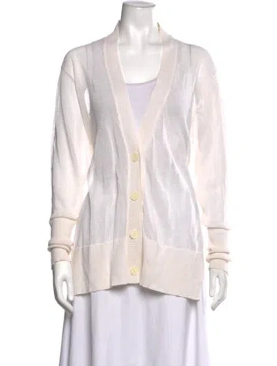Pre-owned Bite Open Front Sweater In Neutrals