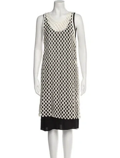 Pre-owned Bite Printed Midi Length Dress W/ Tags In Neutral