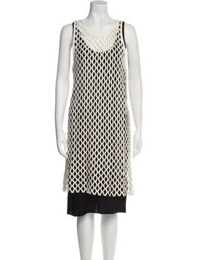 Pre-owned Bite Printed Midi Length Dress W/ Tags In Neutral