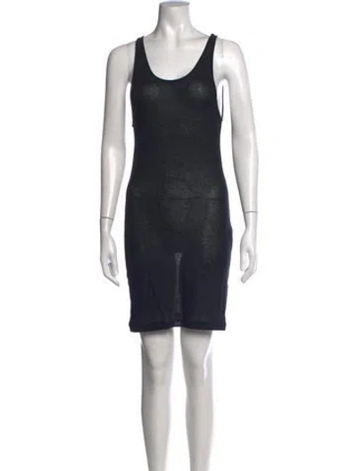 Pre-owned Bite Scoop Neck Mini Dress In Black