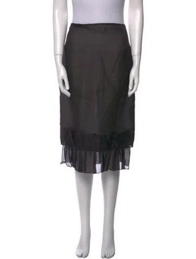 Pre-owned Bite Silk Knee-length Skirt In Gray