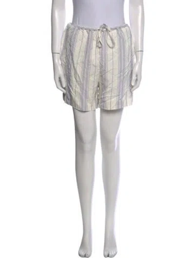 Pre-owned Bite Striped Mini Shorts In Gray