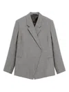 Bite Studios Asymmetric-fastening Blazer In Gray