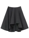 Bite Studios Voluminous Tailored Skirt With Curved Hem In Black
