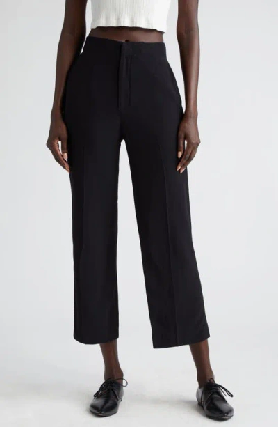 Bite Studios Cheval Crepe Crop Trousers In Black