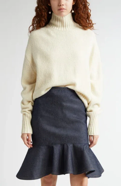 Bite Studios Chunky Organic Wool Roller Knit Sweater In Off-white