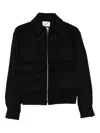 Bite Studios Cila Flap-pocket Zip-front Jacket In Black