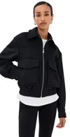 Bite Studios Cila Wool Zip Jacket Black In Black