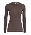 Bite Studios Cotton Jersey Top In Brown