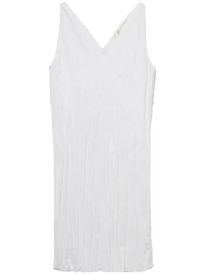 Bite Studios Creased Midi-dress In Weiss