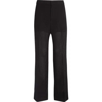 Bite Studios Credo Check Organic Cotton Crop Pants In Black