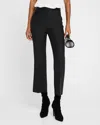 Bite Studios Credo Cropped Bootcut Trousers In Black