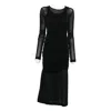 Bite Studios Rigel Layered Gathered Dress In Black