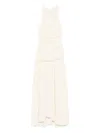 Bite Studios Evidente Shoulder Midi Dress In Neutral