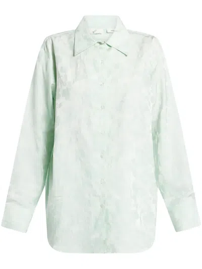 Bite Studios Floral-print Long-sleeve Shirt In Green