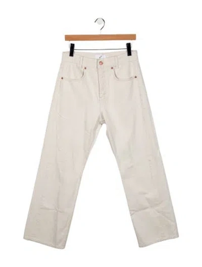 Pre-owned Bite Studios High-rise Straight Leg Jeans In White