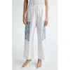 BITE STUDIOS BITE STUDIOS LACE PRINT DRAWSTRING WAIST ORGANIC SILK TWILL PANTS