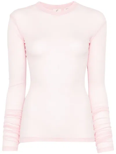 Bite Studios Long-sleeve Cotton T-shirt In ピンク