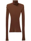 Bite Studios Long-sleeve Roller Top In Braun