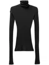 Bite Studios Long-sleeve Roller Top In Schwarz