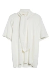 Bite Studios Ludo Oversize Draped Scarf T-shirt In Off-white