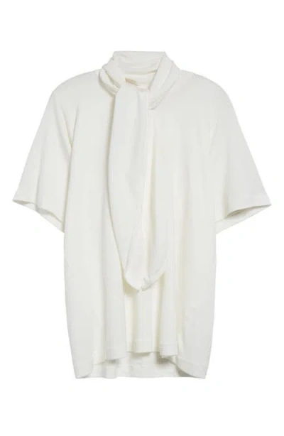 Bite Studios Ludo Oversize Draped Scarf T-shirt In Off-white