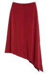 Bite Studios Mire Asymmetric Slit Skirt In Beetroot