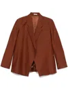 Bite Studios Open Blazer In A Luxurious Wool And Silk Blend In Burgundy
