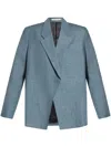 Bite Studios Polus Linen Suit Jacket In Blue